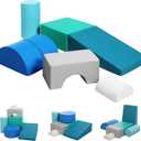 Kids Climbing Toys Foam Blocks: 6PCS PU Leather Foam Climbing Blocks for Toddlers - Soft Play Set Indoor Play Gym - Crawling Activity Play Structure for Preschoolers Playtime Corner Climber (Modern)