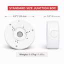 2 Pack PFA130-E Security Camera Junction Box (ABS) for Indoor & Outdoor Surveillance Camera - Security Camera Mount Bracket Waterproof Universal Camera Mount for Dome, Turret & Bullet Cameras (White)