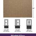 DEXI Dirt Trapper Door Mat, 48x72 Washable Doormat, Dirt Resistant and Absorbent, Easy Clean Low-Profile Floor Rugs for Entryway, Front Door, and Inside Entrance, Beige