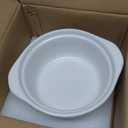 Clay Soup Pot with Lid - Ceramic Cookware Stockpot for Rice, White, 1.9 Quart