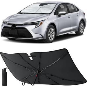 EcoNour Windshield Sunshade & Window Tint for Toyota Corolla 2020-2024 2025 2026 | Front Windshield Sun Shade UV & Heat Shield | Foldable Car Sun Visor for Interior Protection Accessories