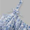 Floerns Girl's Cute Bowknot Floral Short Dress Sleeveless Boho Tiered Dresses