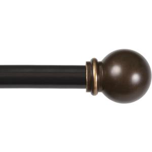 10 x Kenney Chelsea Ball End Window Curtain Rod, Adjustable 28-48 Inch Extendable Rod Set, Oil Rubbed Bronze