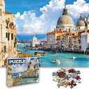 1000 Pieces Jigsaw Puzzles for Adults Landscape Panorama Italy Sense Photo Classic Impossible Puzzle (Basilica Venice, Italy)