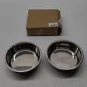 Stainless Steel Dog Bowls Set of 2, Anti Rust Metal & Non Slip Rubber Base, Heavy Duty Large Feeding Dishes, Food Grade BPA Free, Food and Water Bowl for Small Dogs (30oz, 3.8cup)