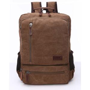 Vintage Canvas Backpack, Resistant Hiking Camping Rucksack Casual Daypack Backpacks for Men&Women Fits 15.6 Laptop (Coffee)