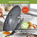 GreenPan Valencia Pro Ceramic Nonstick 8" 9.5" & 11" Fry Pan Skillet Set, Hard Anodized PFAS-Free, Induction Ready, Compatible on All Cooktops, Dishwasher Safe, Oven Safe to 600F, Gray