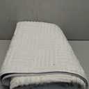 5x7 White Washable Shag Area Rug for Girls Bedroom, Modern Geometric Non Slip Living Room Rugs, Fluffy Soft Thick Carpet for Kids Room, Dorm, Office, and Home Decor