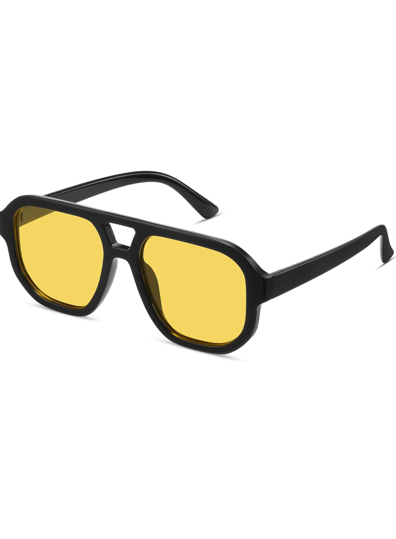 livho Trendy Polarized Square Aviator Sunglasses Women Men Square Eyewear Frame, Retro Sun Glasses for Women Men 2025 Shades