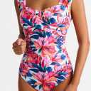 Womens One Piece Swimsuits Tummy Control Bathing Suits Modest Full Coverage Swimsuit Wide Straps Swimwear (XXL)