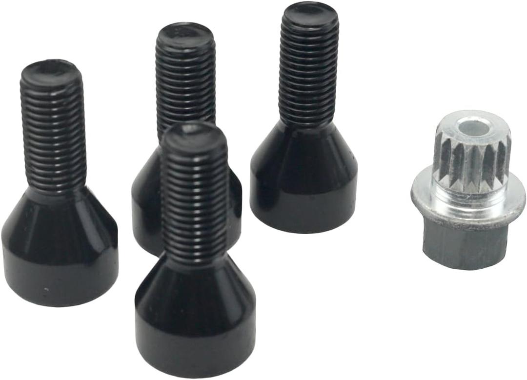 Wheel Locks Lug Nuts Fits for BMW 128i 135i 318is 320i 328i 330i 550i M3 M5 M6 Z3 Z4 Mini Cooper M12 x 1.5mm Wheel Lock Lug Bolts Set Replace36136786419