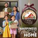 7 x Housewarming Gifts New Home 2025 - New Home Ornament 2025, First Home Keepsake Gift for Couples, Homeowners - Best Housewarming Presents 2025, Gift Ideas for New Homeowners - Wooden Ornament