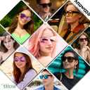 ANDWOOD Fit Over Glasses Polarized Sunglasses for Women Men Oversized Square Shades UV400 Protection