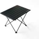 Campster Folding Camping Table - Lightweight and Sturdy Foldable Table for Outdoor Adventures, BBQ, and Picnics - Portable Reinforced Hinged Design with Anti-Slip Leg Caps - Black
