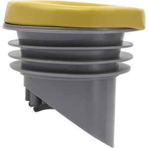 Toilet Flange Wax Ring with Anti-Backflow Valve, Grey, Rubber + Plastic, 3.2-4 inch Waste Line, Toilet Flange Sealing Ring with Check Valve