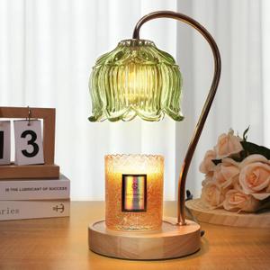 Flower Candle Warmer Lamp with Timer & Dimmer - Fits All Jar Scented Candles - Christmas & Mother's Day Gift for WomenMomHer