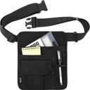 Beautyflier Premium Quality Waiter/Maid Waist Money Pouch - Restaurant/Hotel Bar Apron Bag With Adjustable Belt (8.25 x 10", Black)