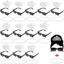 Jutom 36 Pcs 1920s Themed Party Set Vintage Sunglasses Crowns Princess Tiaras Necklaces Flapper Accessories for Breakfast Birthday Bachelorette Gatsby Party Cosplay Halloween Decoration