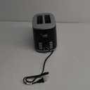 Topzee Toaster 2 Slice, Wide Slot for Toasting Bagel Muffin Waffle Gluten Free Breads, 7 Shade Settings, Defrost & Reheat, Stainless Steel, Easy Clean, Black