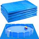 16 x 16 Ft Pool Ground Cloths,Swimming Pool Waterproof PE Swimming Pool Liner Pad for Protect Above Ground Pool Blanket for 8ft to 15ft Frame Above Ground Pools Accessories Prevents Punctures