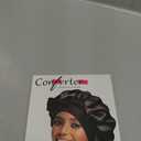 Silk Bonnet Satin Bonnet for Sleeping Large Bonnets with Tie Band Hair Wrap with Adjustable Straps Hair Cap for Women Curly Black