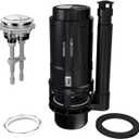 R&T A2422M 3-Inch Dual Flush Valve with Push Button Dual Flush Toilet Repair Kit Toilet Tank Parts Replacement for 2-piece Toilet (3-Inch Drain Outlet)