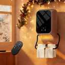 Wall Heater, Space Heater for Indoor Use with Towel Rack, Small Portable Electric Heaters for Bathroom, IPX4 Waterproof, 24H Timer, Room Heater Easy-mounted for Office, Bedroom, Home (silver)