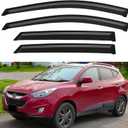 Window Visors Rain Guards for 2010 2011 2012 2013 2014 2015 Hyundai Tucson, Out-Channel Window Vent Wind Deflectors Visors Shades for 10-15 Tucson