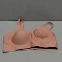 OEAK Womens Wireless Jelly Bra Plus Size Supportive Seamless Bras Full Coverage Push Up Comfortable No Underwire Tshirt Bras (XX-Large, Dusty Pink)