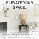 Legrand radiant RCD33WCC6 15 Amp Combination 2-in-1 Decorator Rocker Light Switch, Two 3-Way Switches, White (1 Count)