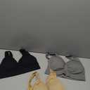 Onory 3 Pack Sports Bras for Women Wirefree Padded Workout Yoga Gym Fitness Bra Medium Support (Black,Grey,Nude)