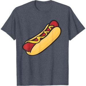 Hot Dog Shirt T-Shirt (Small, Heather Blue)