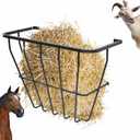 Nisorpa Wall Mount Hay Rack, Livestock Hay Feeder with 27 Gallon Capacity Hay Feeder for Sheep Horses & Goats, Indoor Outdoor Uses, Carbon Steel