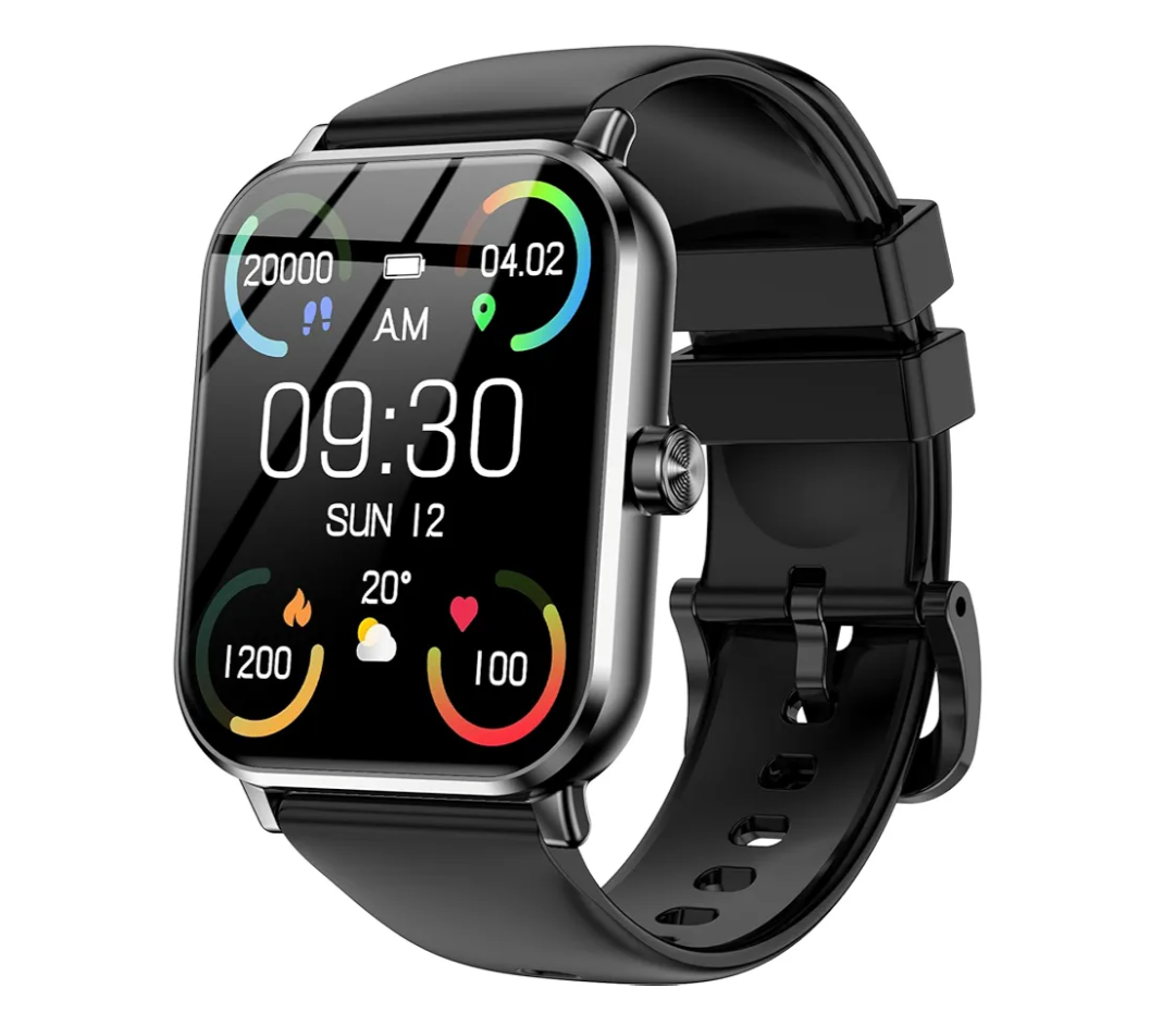 Smartwatch for Men Women, 1.83" HD Touchsreen, 130 Sports Modes, Bluetooth Call & Make Call, Health, Fitness & Sleep Tracker, Timer, 5 ATM Water-Resistance, Fitness Watch for Android/iOS (Black)