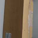 Superio Kitchen Trash Can with Swing Top Lid 9 Gallon Slim Waste Bin 37 Qt Sturdy Plastic Garbage Can Medium Recycling Bin for Office, Bathroom, Under Counter, Dorm, Bedroom (White)