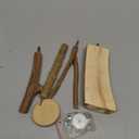 6-Pack Natural Wood Bird Perch Branches, Parrot Perch Toys, Cage Stands for Pet Birds, Bird Cage Accessories for Budgies, Cockatiels, Lovebirds, Finches and Other Small to Medium Birds