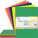 VinTS 50Pcs Poster Board,22x28 Colored Poster Paper,Assorted Colors Poster Board Bulk for Art Display Board,Classroom Use,School Craft Project,Presentation Drawing