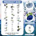 3 Pcs Artificial Flowers Hanging Decorations, 29.5ft Wildflower Daisy Garland Backdrop Ceiling Decoration for Wedding Spring Party Birthday Home Garden(Gradient Blue)