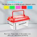 12Pcs Plastic Reptile Terrariums Carrier Cage Tarantula Enclosure Snake Breeding Box Hatching Container Transparent Fish Tank Turtle Aquarium with Random Color Lid for Spider, XS5.1 x 3.5 x 3.5