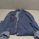 Dokotoo Jean Jacket Women Spring Fall Country Concert Outfits Casual Long Sleeve Denim Shirt Distressed Boyfriend Denim Jacket Shackets Western Jean Jacket Womens Clothing Classic Blue Jackets, M