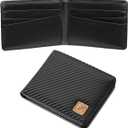 Lanyani RFID Wallets Bifold Simple (A-Carbon Fiber Black)