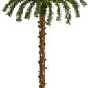 Nearly Natural 5ft. Christmas Palm Artificial Tree with 150 Warm White LED Lights