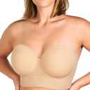 Longline Strapless Bras for Women Large Bust Plus Size Strapless Bra Heavy Breast Supportive Lift Corset Bras, 38D