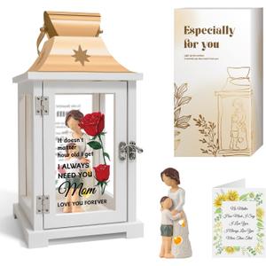 Mothers Day Birthday Gifts for Mom from Son, Mom Gifts from Son, to My Beautiful Mom Gifts Lantern for Birthday Christmas Valentines Day