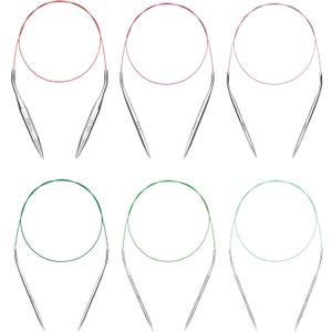 Circular Knitting Needles Set Round Needle Metal Magic Loop 40 Inch Size 15 11 9 7 4 1.5