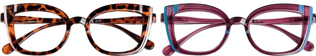 Eyekepper 5-pack Cat Eye Reading Glasses for Women Cute Reader +0.5