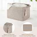 Mkono Woven Storage Basket, Cube Cotton Rope Basket for Shelves, Clothes, Toys, Towels, Books, Rectangle Bin with Handles for Organizing, Decorative Gift, 13'' x 10'' x 9'', Brown (1 Pack)