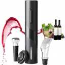PEIPU Electric Wine Bottle Opener, Easy to Use, Perfect for Home, Restaurants & Travel, Wine Lovers & Host (Black)