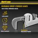 HURRICANE Aluminum Pipe Wrench, 36 Inch, Heavy Duty Adjustable Plumbing Tool, Steel Jaws, Lightweight Construction, 2-4.5 Inch Grip Range