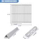 66801 Stainless Steel Grill Grates with 66032 Flavorizer Bars for Weber Genesis II E-210 S-210 GS4 Grill Parts Genesis II LX E-240 S-240 Series Gas Grills 2017 and Newer Grill Part